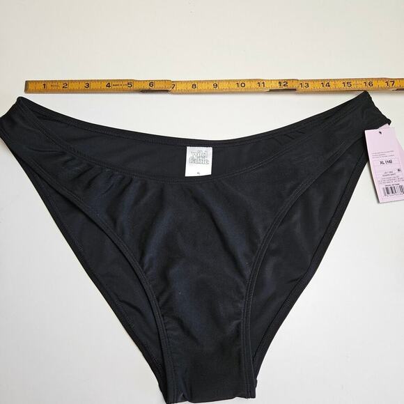 NEW Wild Fable Cheeky High Leg Bikini Bottoms XL Black NWT - Picture 4 of 6